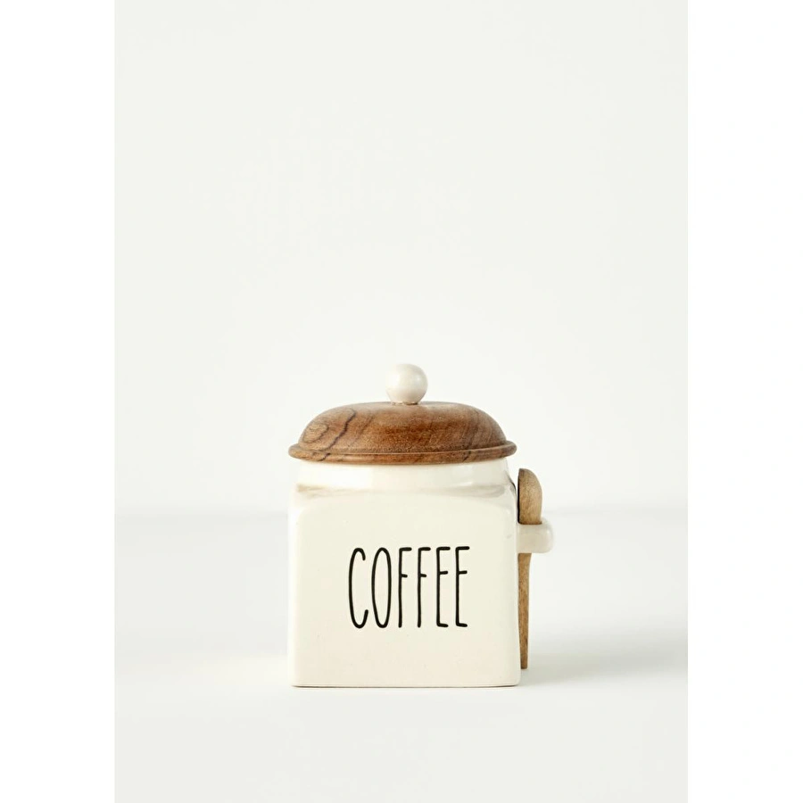 Bella Maison Koffi Seramik Kavanoz Krem (800 Ml) Krem