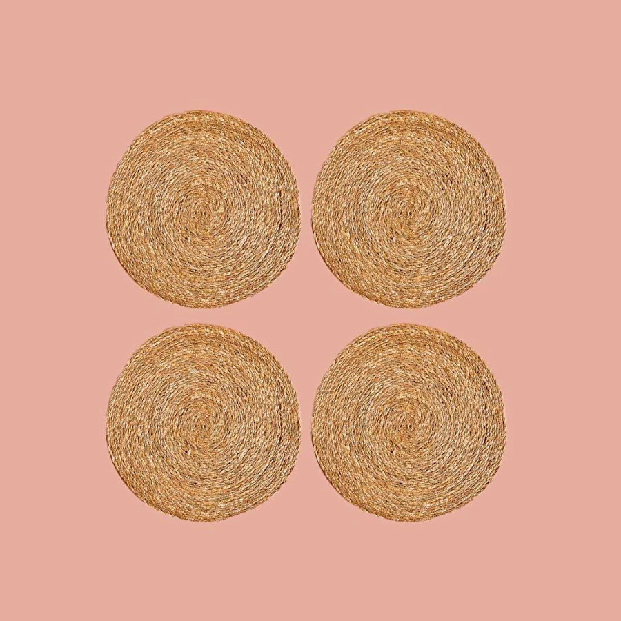 Bella Maison Rafe Amerikan Servis 4'lü Naturel (35 Cm)