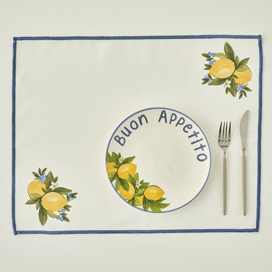 Bella Maison Lemoncello Pamuklu Amerikan Servis Sarı (35x45 Cm) Sarı