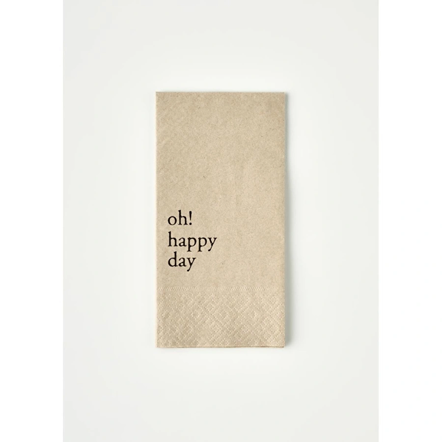 Bella Maison Oh Happy Day 100'lü Kağıt Peçete Kahverengi (33x33 Cm)