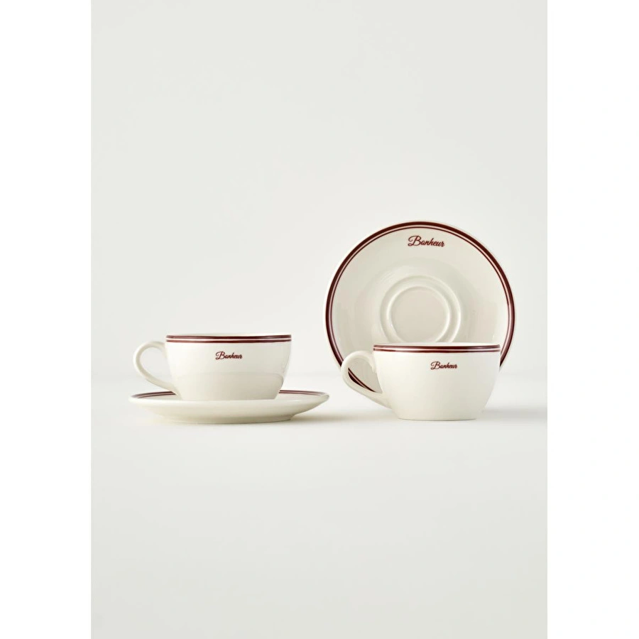 Bella Maison Bonheur 2'li Porselen Çay Fincanı Bordo (270 Cc) Bordo