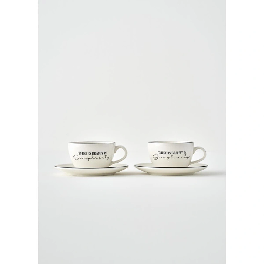 Bella Maison Simplicity 2'li Porselen Çay Fincanı Seti Siyah (270 Cc) Siyah