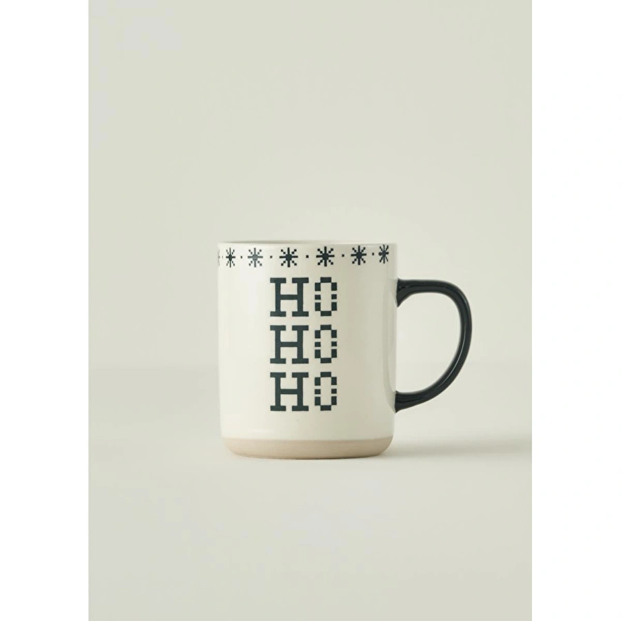 Bella Maison Hohoho Yılbaşı Stoneware Kupa Yeşil (470 Cc) Yeşil