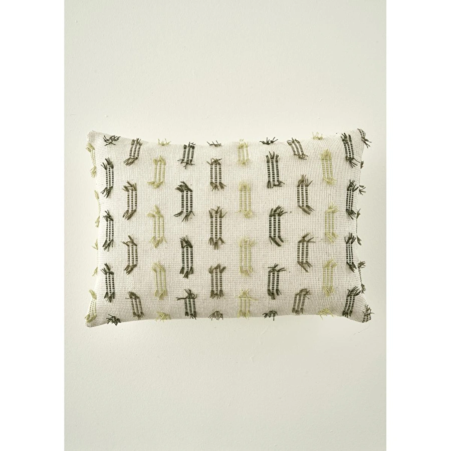 Bella Maison Stich Dekoratif Kırlent Kılıfı Yeşil (35x50 Cm) Yeşil