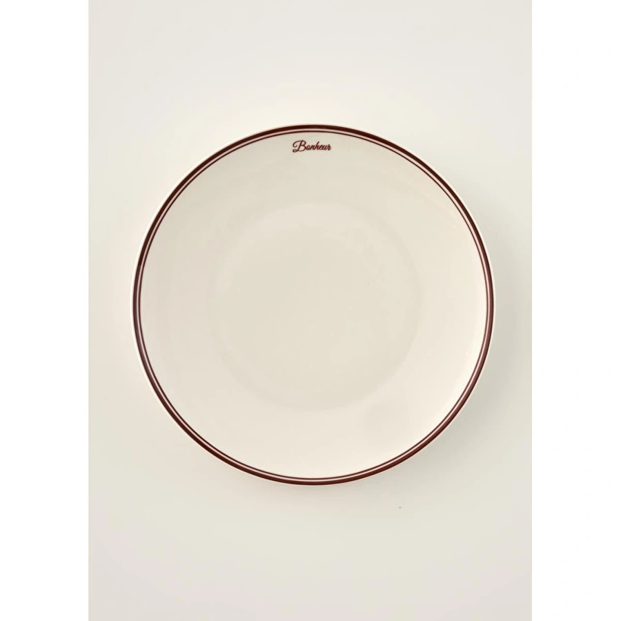 Bella Maison Bonheur Porselen Servis Tabağı Bordo (28 Cm) Bordo