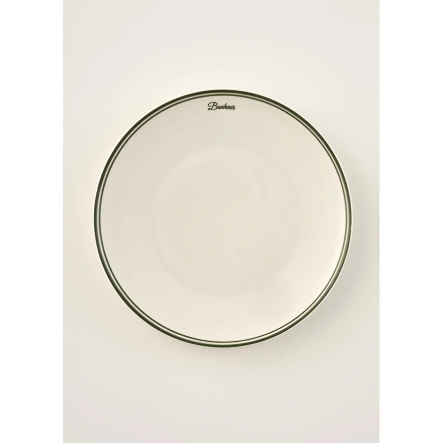 Bella Maison Bonheur Porselen Servis Tabağı Yeşil (28 Cm) Yeşil