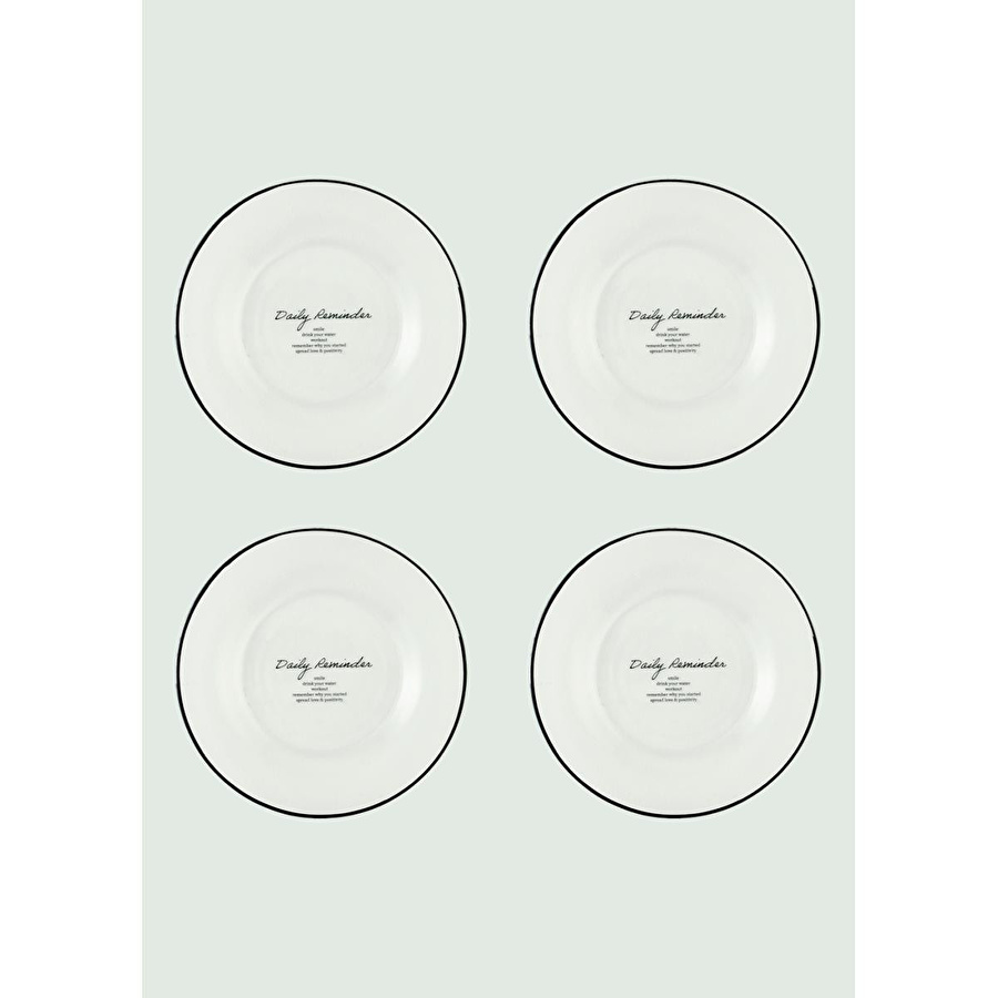 Bella Maison Daily Reminder Servis Tabağı 4'lü Siyah (26 Cm)