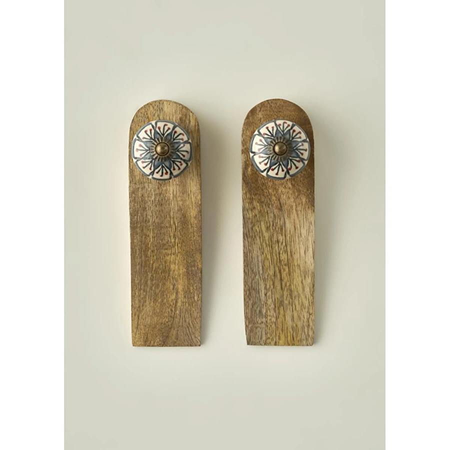 Bella Maison Eriella 2'li Kapı Stoperi Mavi (16x4,5x5 Cm)