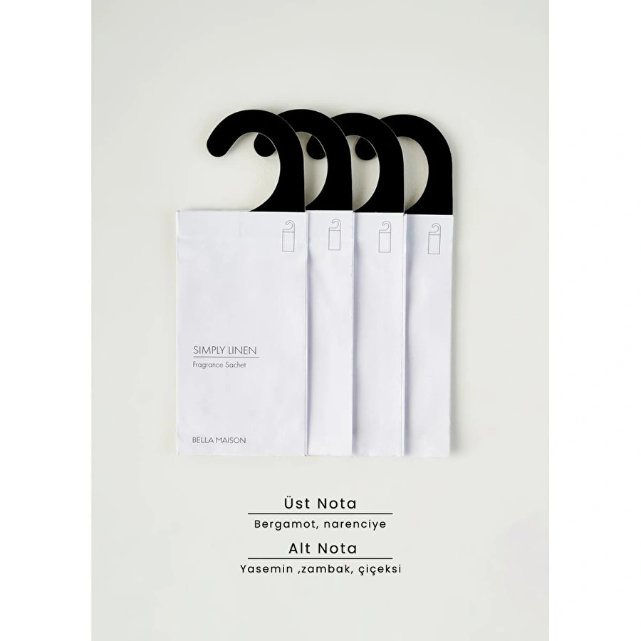 Bella Maison Simply Linen 4'lü Koku Kesesi Beyaz (25 Gr)