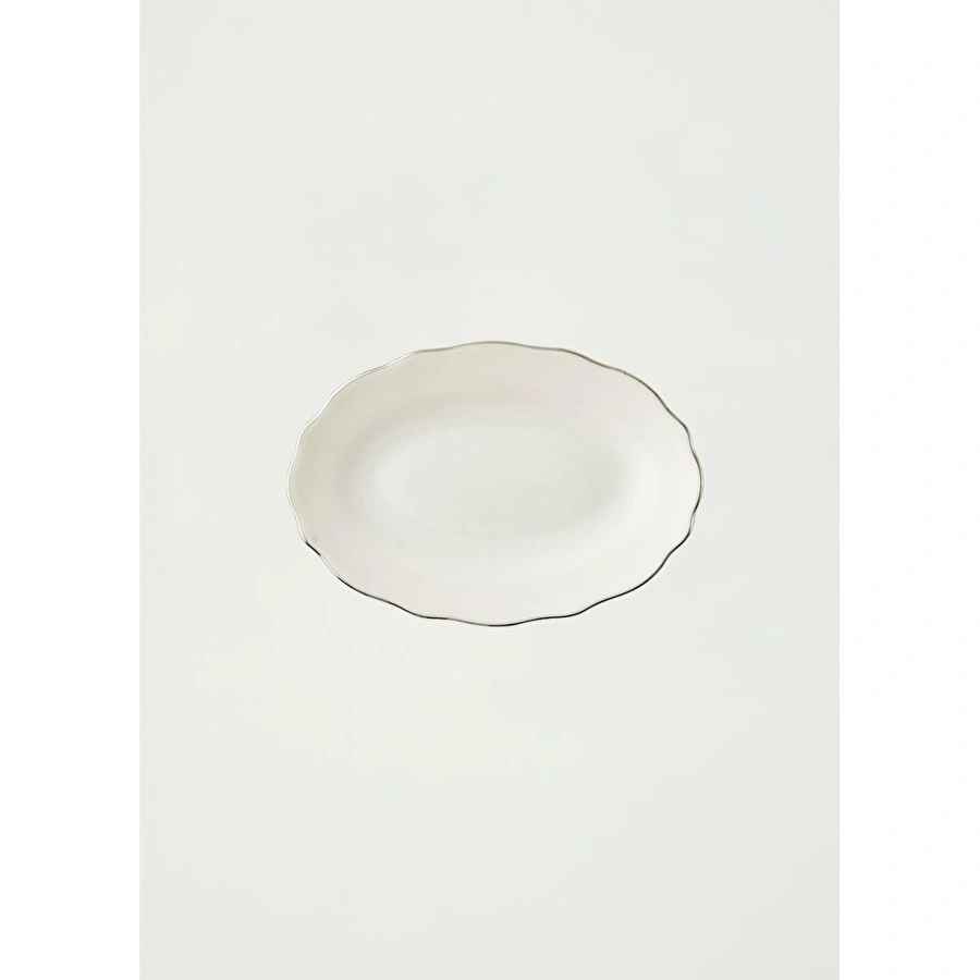 Bella Maison Victoria Porselen Sunum Tabağı Silver (20 Cm) Silver