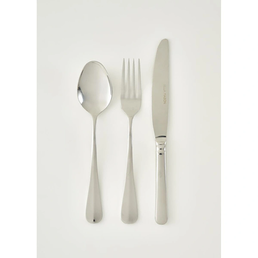 Bella Maison Roma 18 Parça Yemek Çatal Kaşık Bıçak Seti Silver