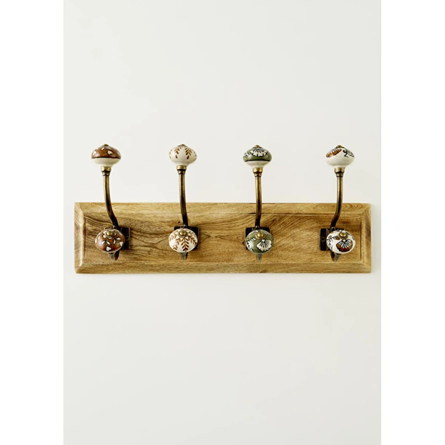 Bella Maison Ivana Mango Ağacı Duvar Askılığı Naturel (44x19x11 Cm) Naturel