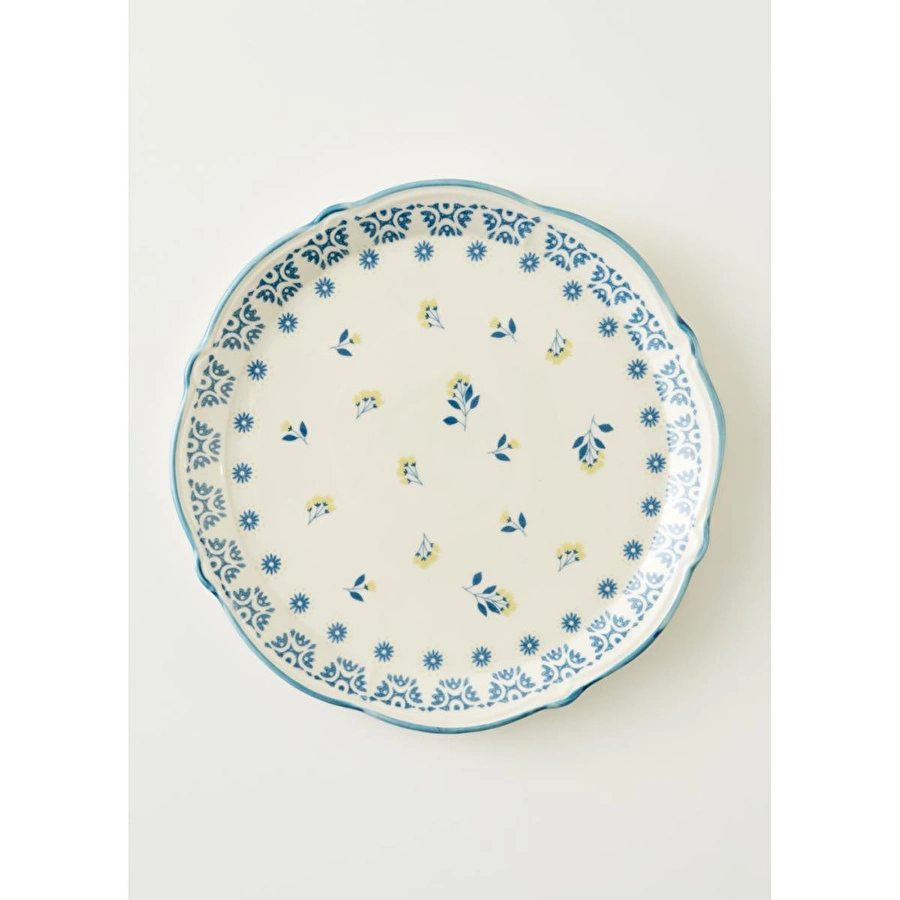 Bella Maison Mabel Stoneware Sunum Tabağı Mavi (32 Cm) Mavi