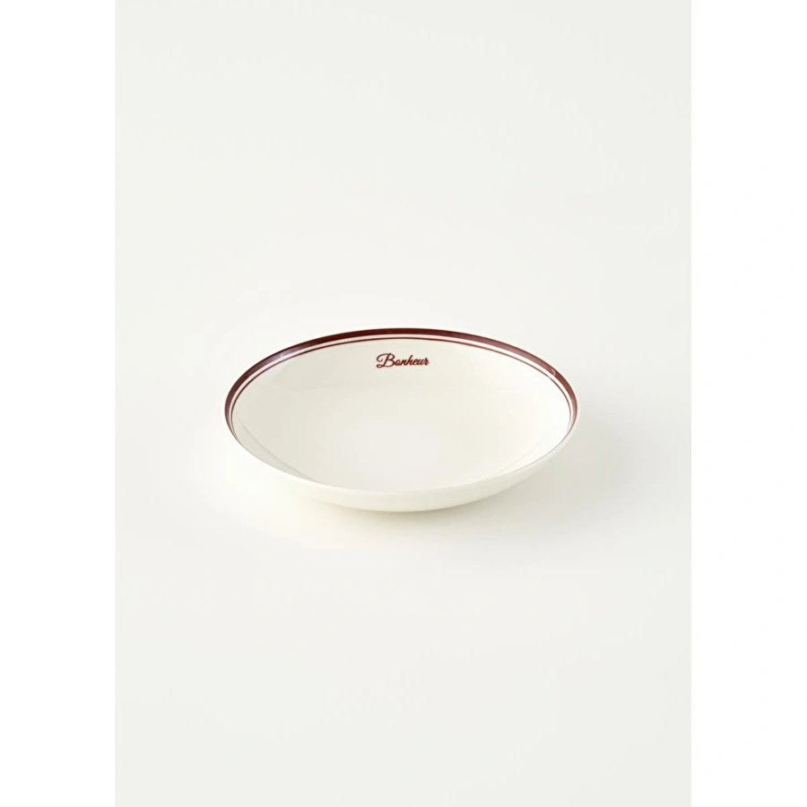 Bella Maison Bonheur Porselen Çukur Tabak Bordo (20 Cm) Bordo