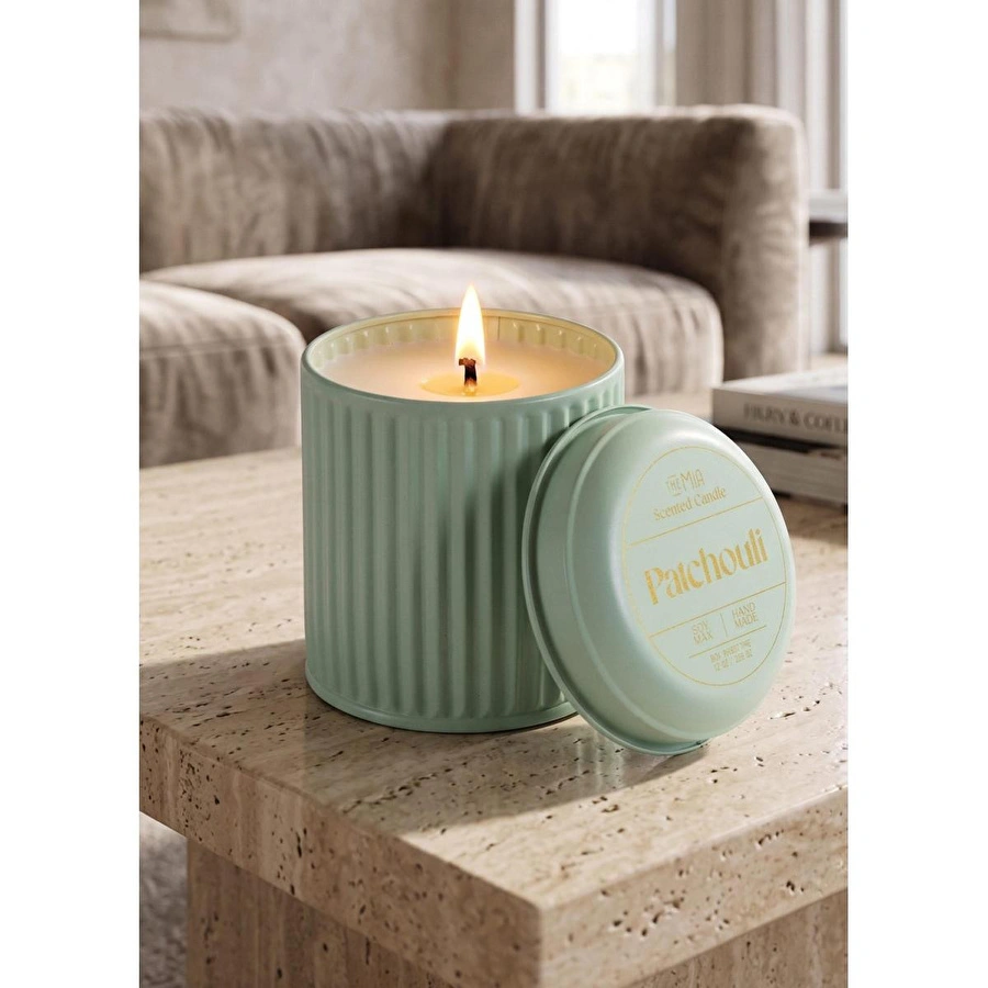 The Mia Calm Patchouli Kokulu Yeşil Kapaklı Mum 830 Gr 12x