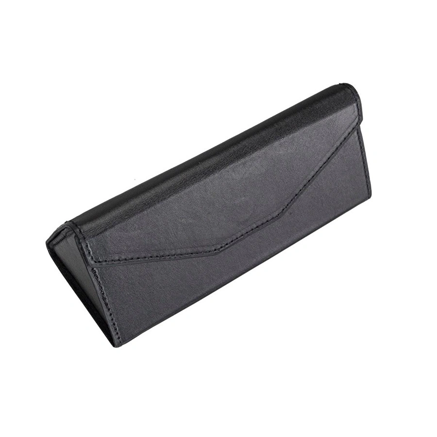 Bloominbag Prisma Noir Black Deri Gözlük Kılıfı – Mıknatıslı Üçgen Tasarım