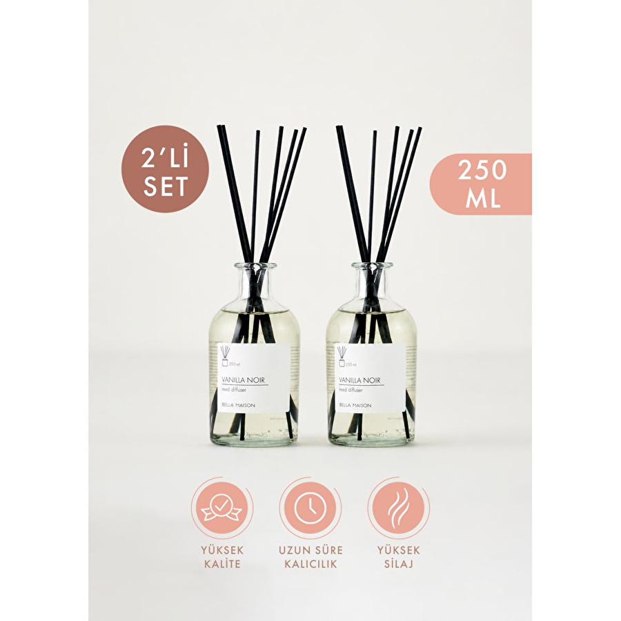 Bella Maison Vanilla Noir Çubuklu Oda Kokusu Beyaz 2'li Beyaz (250 Ml)