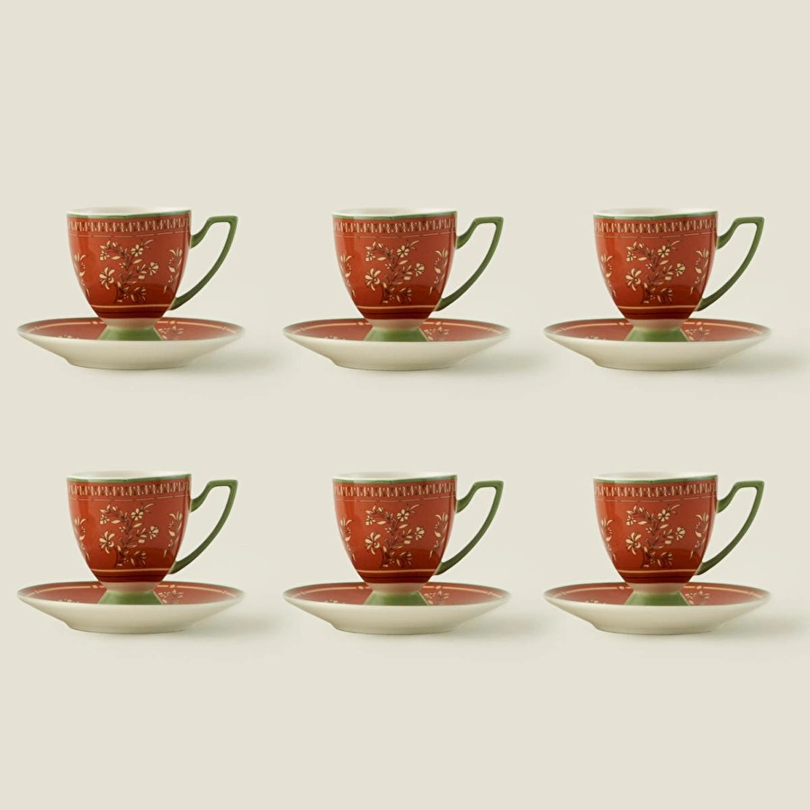 Bella Maison Ethnic 6'lı Kahve Fincanı Seti (90 Cc)