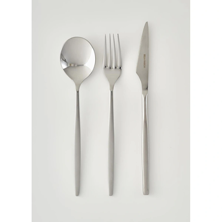 Bella Maison Toscana 18 Parça Yemek Çatal Kaşık Bıçak Seti Silver Silver