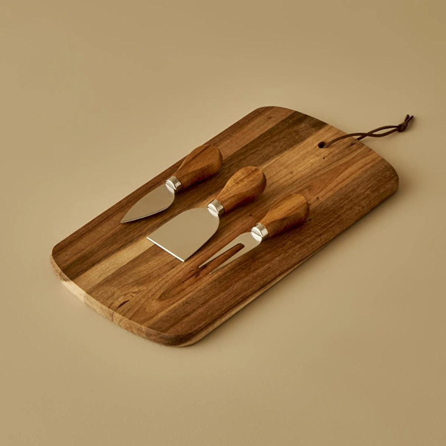 Bella Maison Parm Peynir Servis Seti Naturel (32x17,5 Cm) Naturel