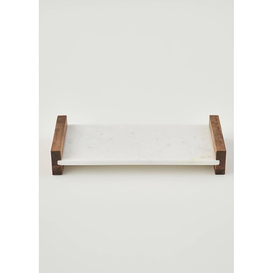 Bella Maison Olmo Mermer Dekoratif Tepsi Naturel (15x30 Cm) Naturel