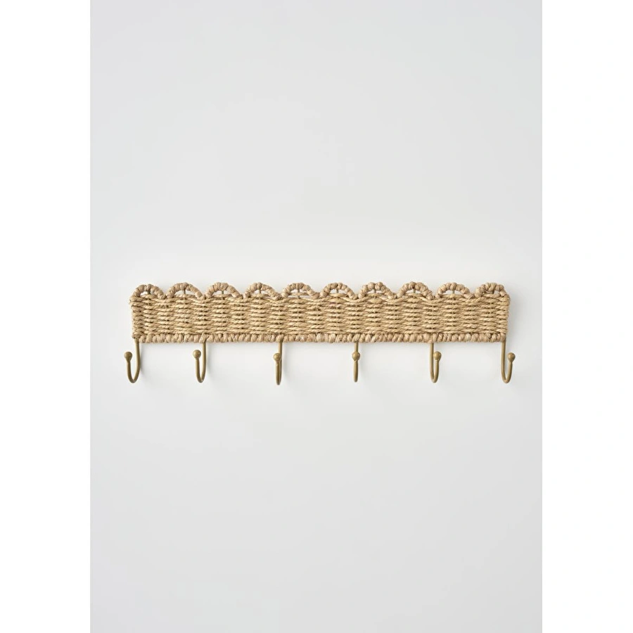 Bella Maison Scallop Dekoratif Askı Bej (46x12x4,5 Cm) Koyu Bej