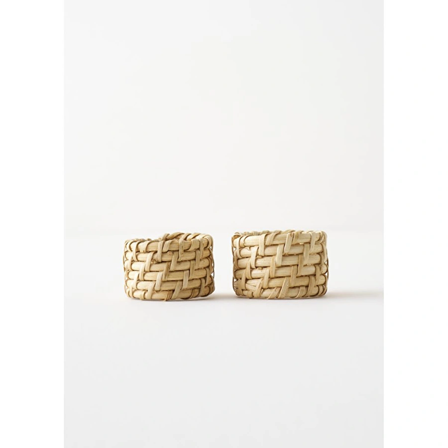 Bella Maison Frida 2'li Peçete Halkası Naturel (4,5x3,5 Cm) Naturel