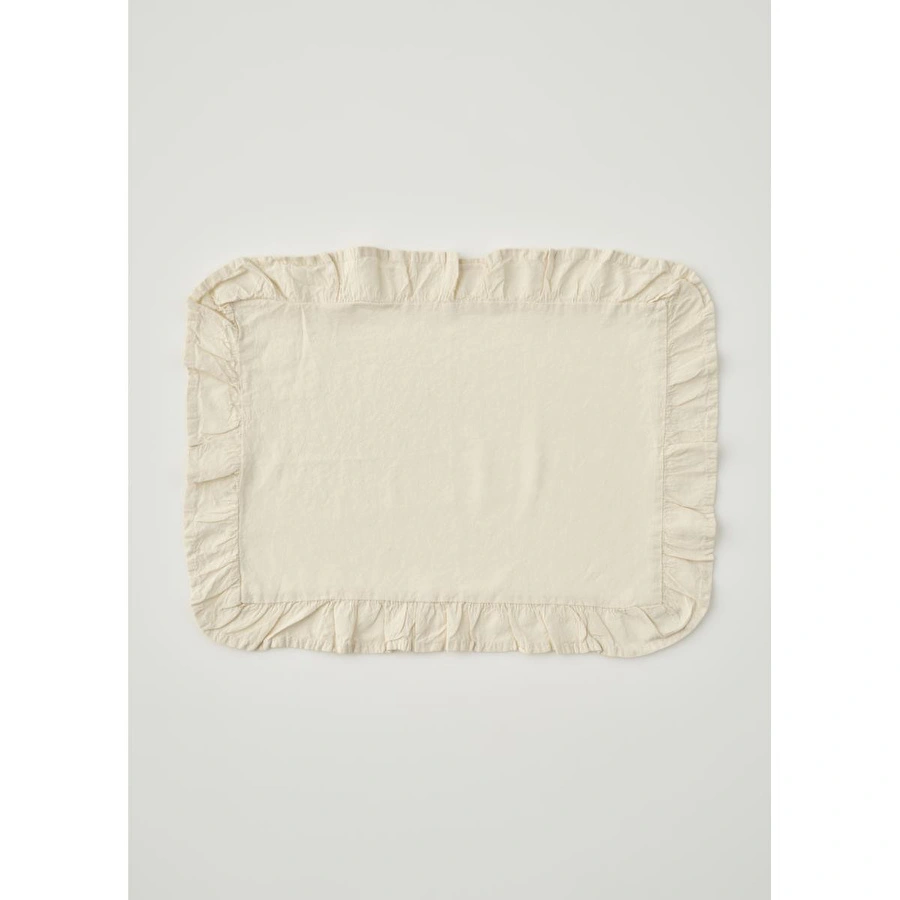 Bella Maison %100 Pamuk Elegance Fırfırlı Amerikan Servis Ekru (35x45 Cm) Ekru