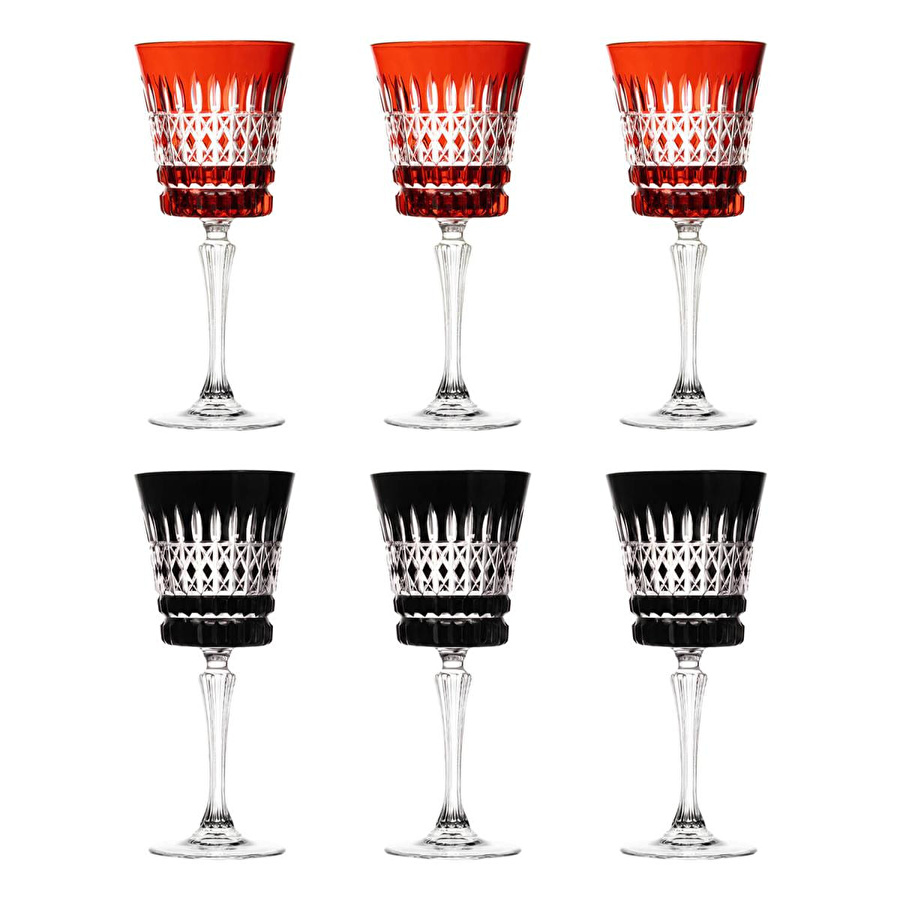 Lucky Art Duology Colour 6'lı Kadeh Seti 300 Ml
