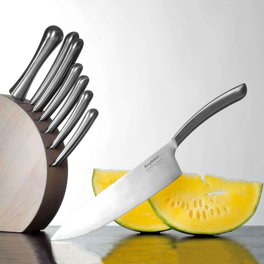Berghoff Essentials 18/10 Paslanmaz Çelik 8 Parça Arch Serisi Bloklu Bıçak Seti