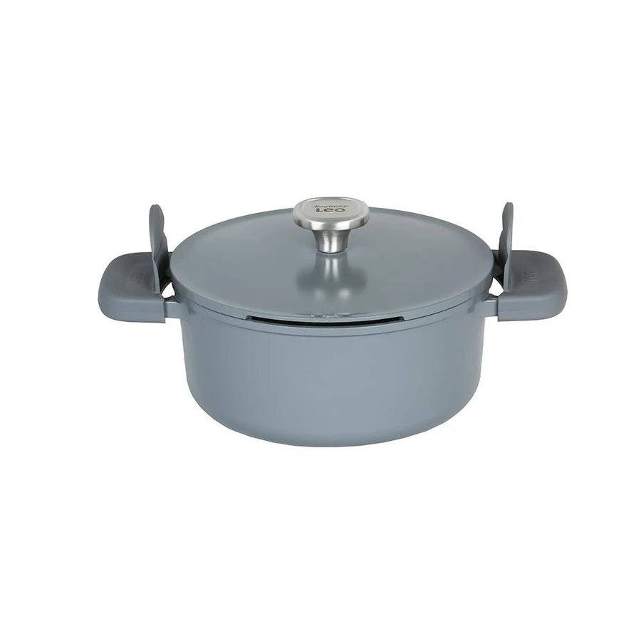 Berghoff Leo Phantom Smoked Grey Kapaklı Yapışmaz Tencere 24 Cm
