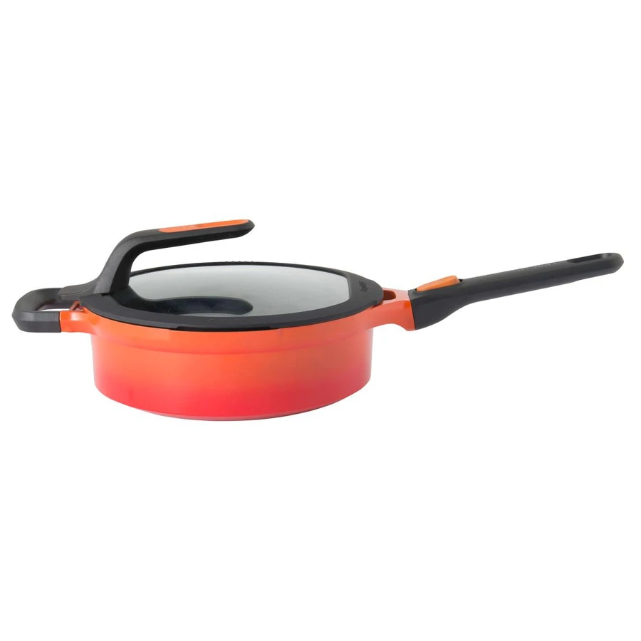 Berghoff Gem Stay Cool Kulplu Pilav Tenceresi Turuncu 24 Cm