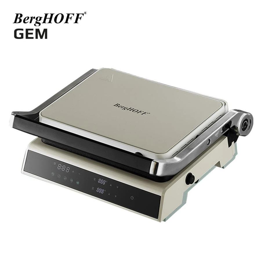 Berghoff Gem Retro Vanilya Krem Rengi Dijital Izgara Ve Tost Makinesi