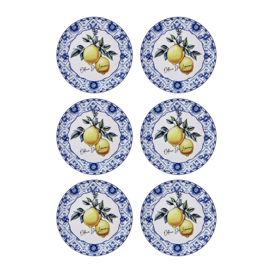 The Mia Odore Di Limone Pasta Tabağı 6lı Set 19 Cm Odl0001