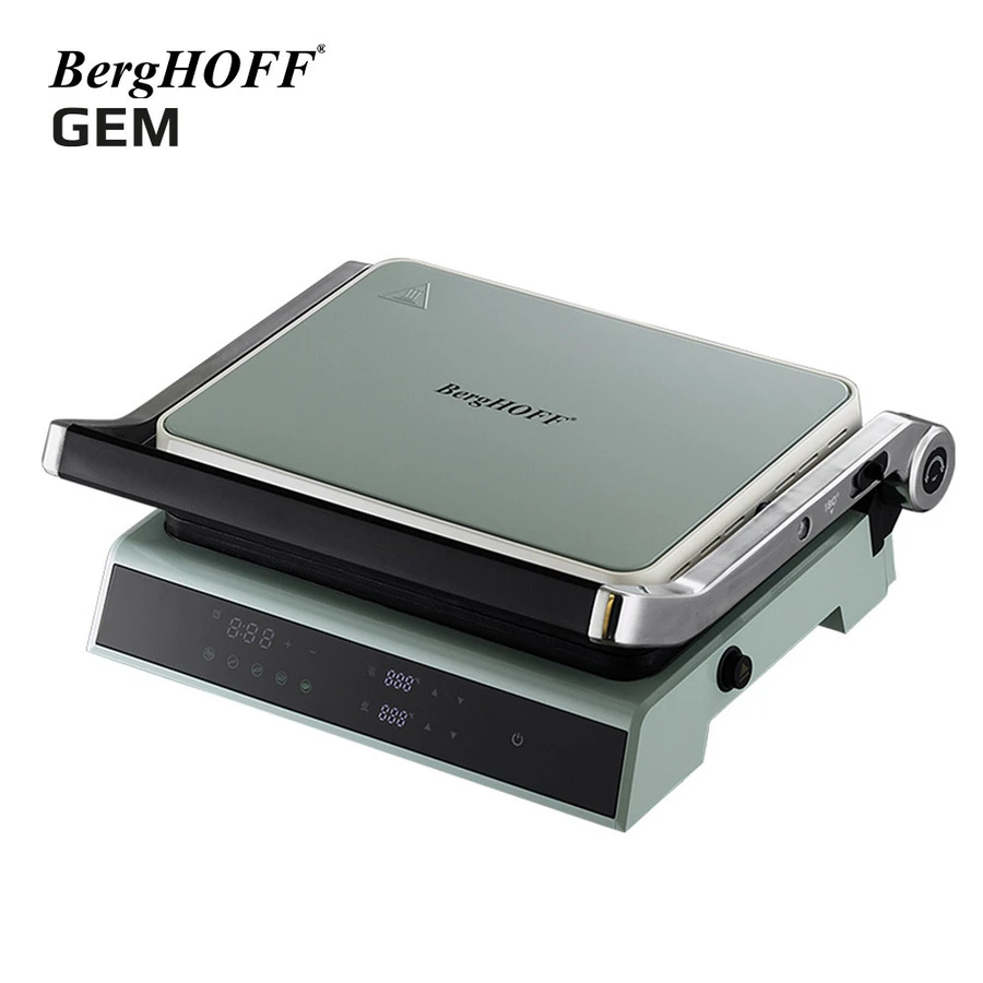 Berghoff Gem Retro Mint Yeşil Dijital Izgara Ve Tost Makinesi