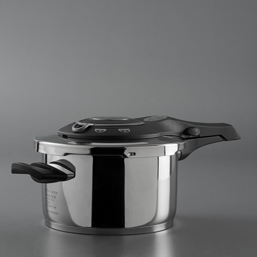 Jumbo Procook 4,5 Litre Gri Paslanmaz Çelik Düdüklü Tencere