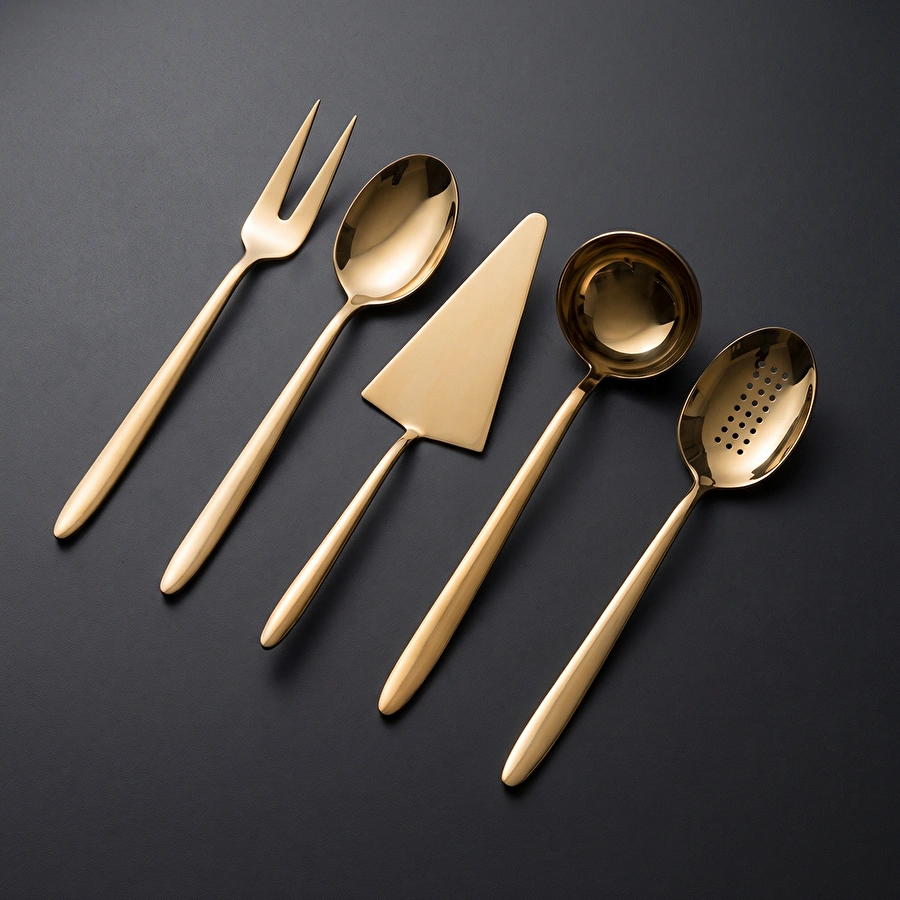 Jumbo 9400 5 Parça Titanyum Gold Servis Takımı