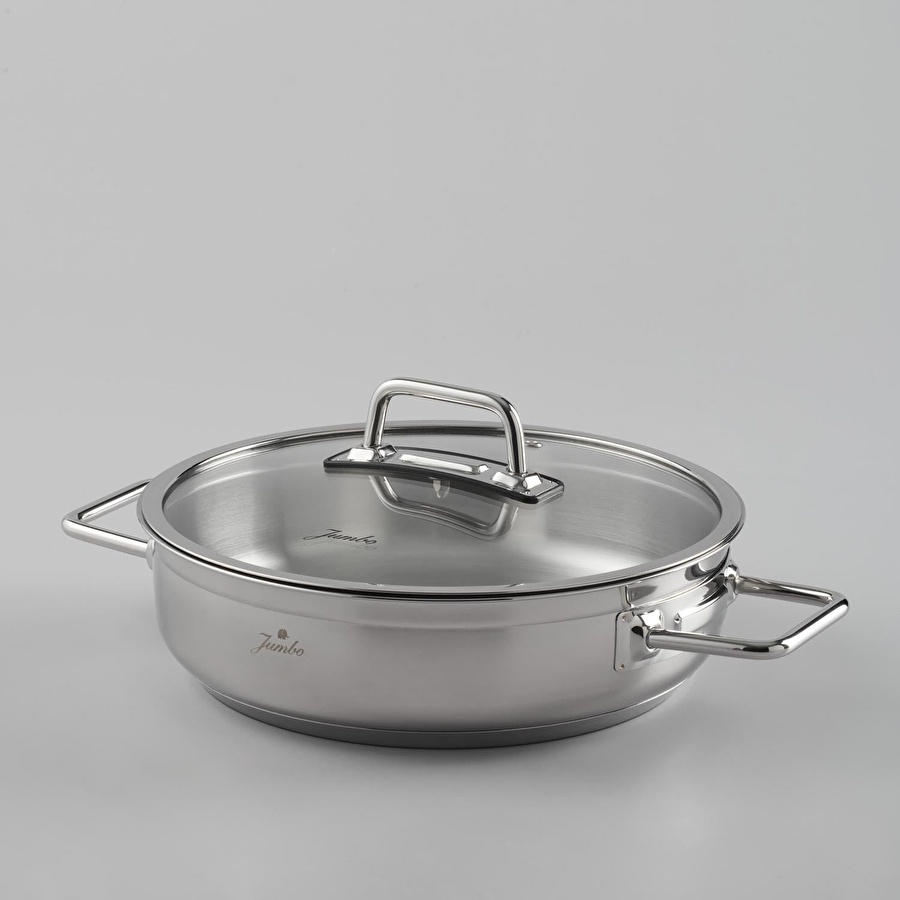 Jumbo Modena İndüksiyon Tabanlı Çelik Pilav Tenceresi 24 cm