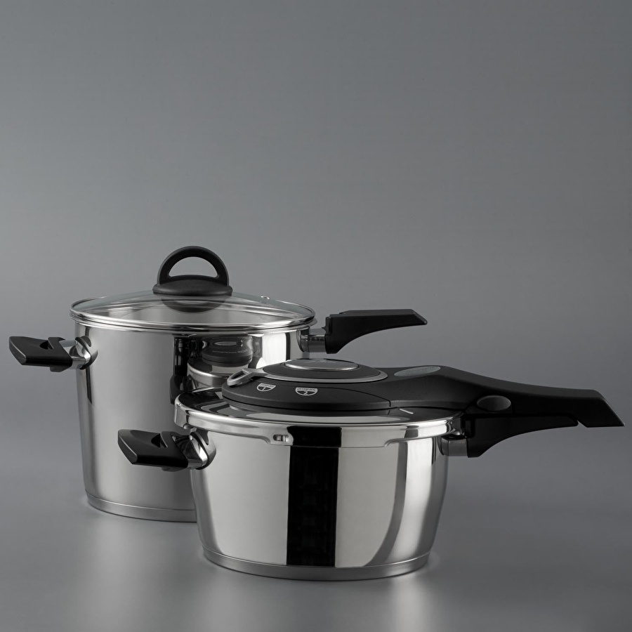 Jumbo Procook 4+6 Litre Paslanmaz Çelik Düdüklü Tencere Seti