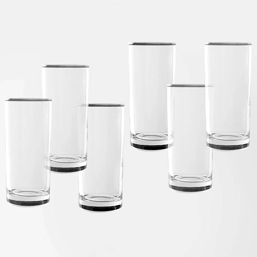 Jumbo New Ronat Platin Rimli 6'lı Meşrubat Bardağı