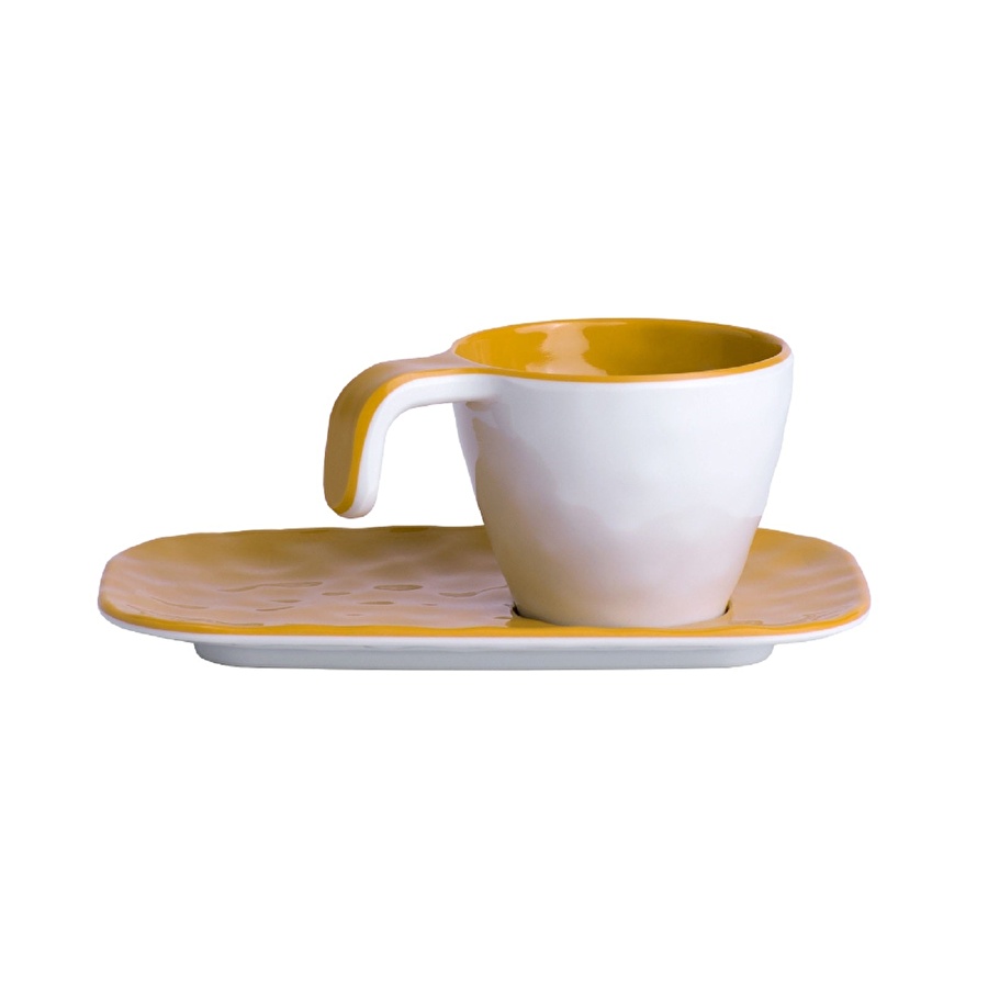 Jumbo Marine Business Summer Sarı 6 Kişilik Espresso Seti
