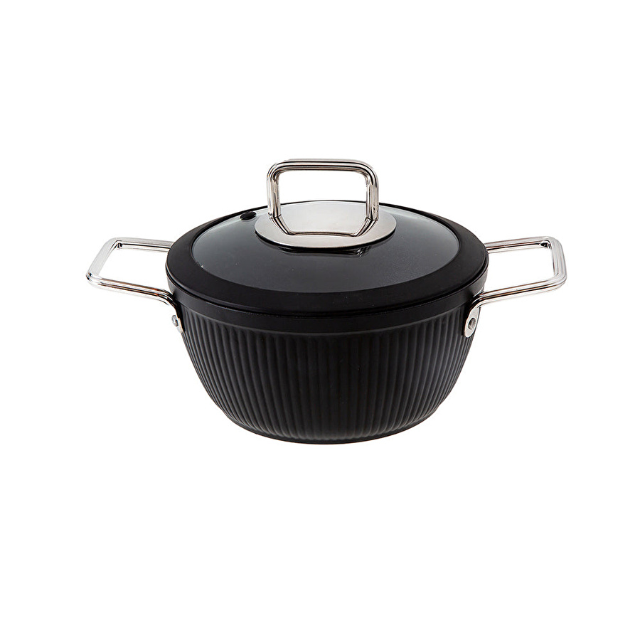 Jumbo Dublin Black İndüksiyon Tabanlı Derin Tencere 20 cm