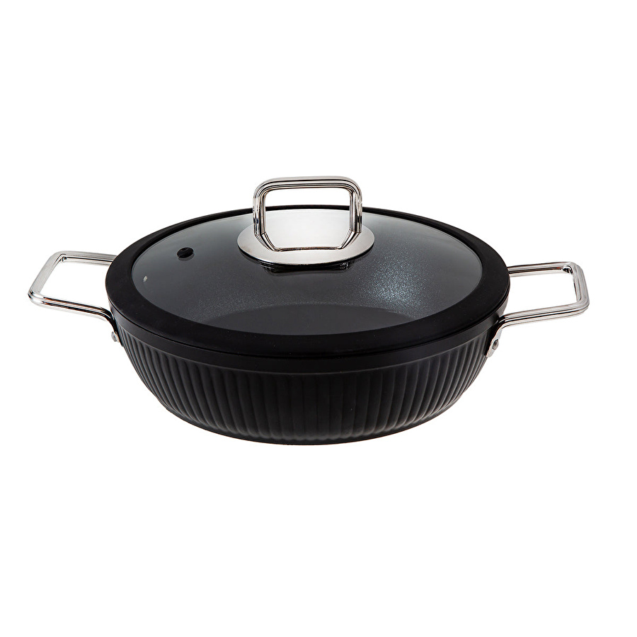 Jumbo Dublin Black İndüksiyon Tabanlı Basık Tencere 26 cm
