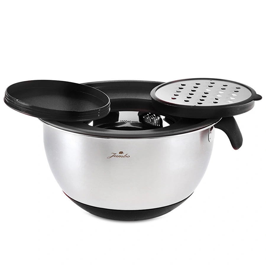 Jumbo Globe Plus Siyah Saklama Kabı Rendeli 20 cm