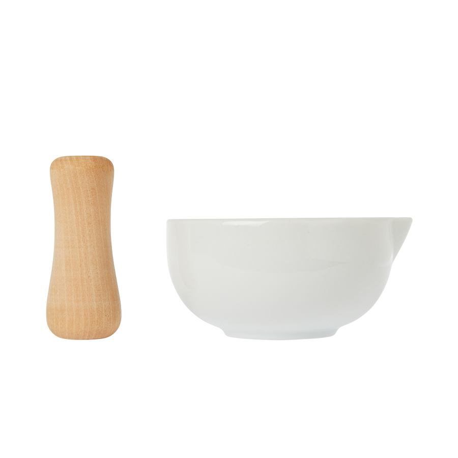 Flying Tiger Copenhagen Porselen Havan ve Ahşap Tokmak