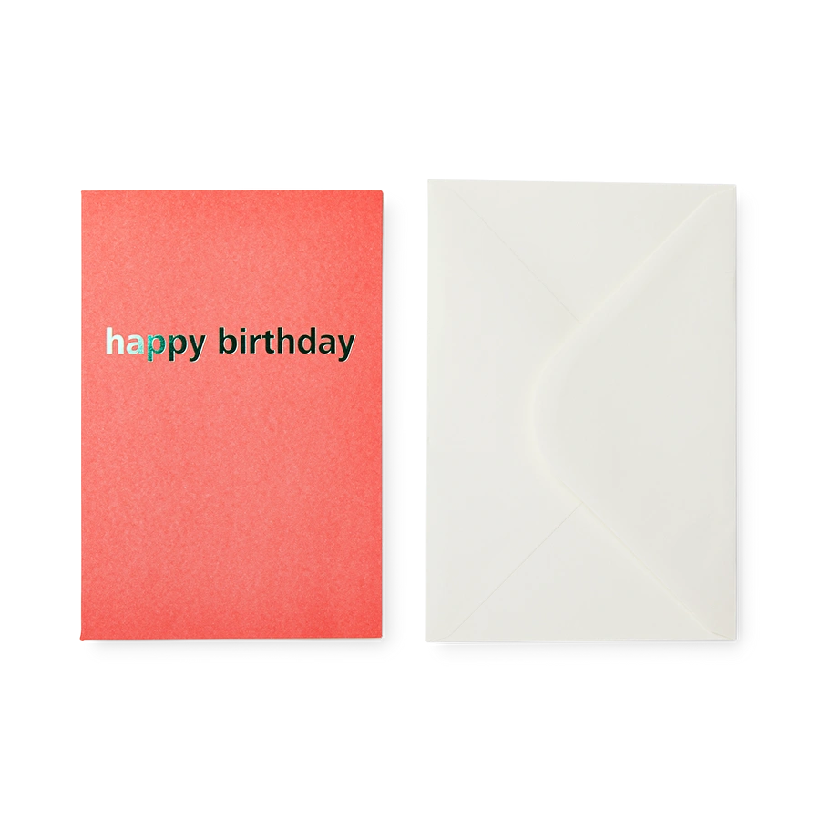 Flying Tiger Copenhagen Pembe Happy Birthday Kart