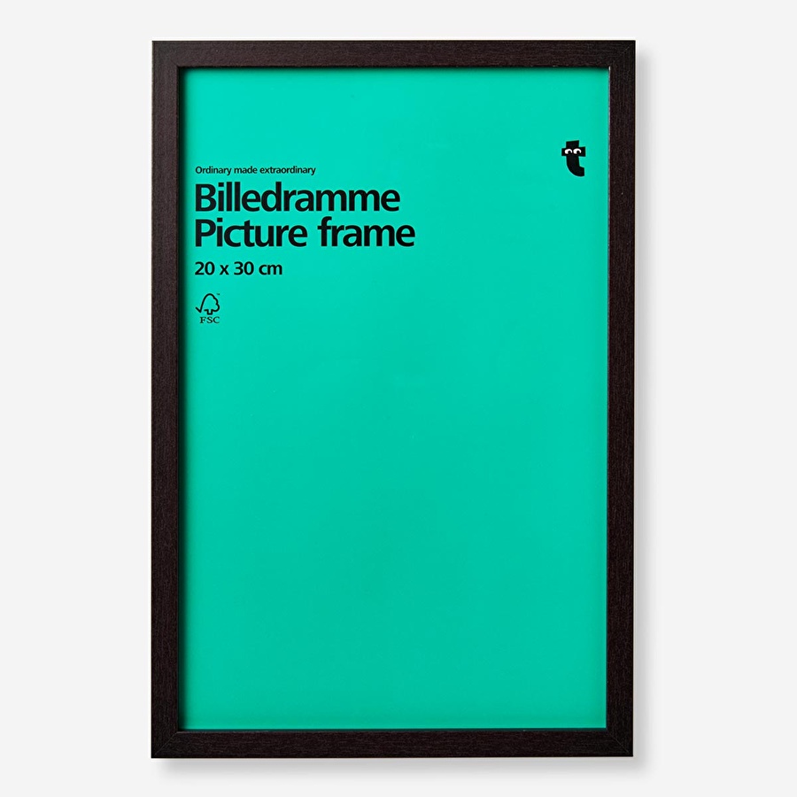 Flying Tiger Copenhagen Ahşap Görünümlü Siyah Çerçeve 20 cm x 30 cm