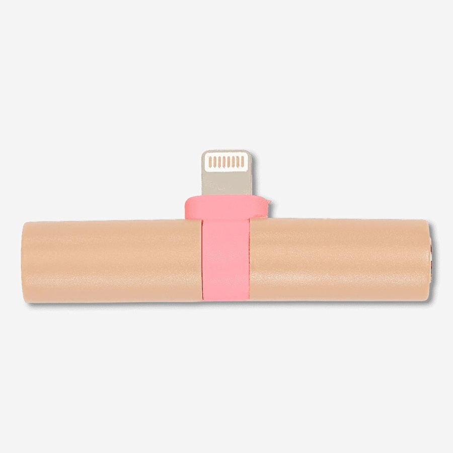 Flying Tiger Copenhagen Bej ve Mercan Renkli 2'si 1 arada Adaptör