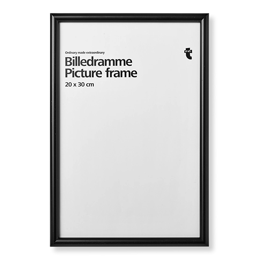 Flying Tiger Copenhagen Plastik Siyah Çerçeve 20 cm x 30 cm
