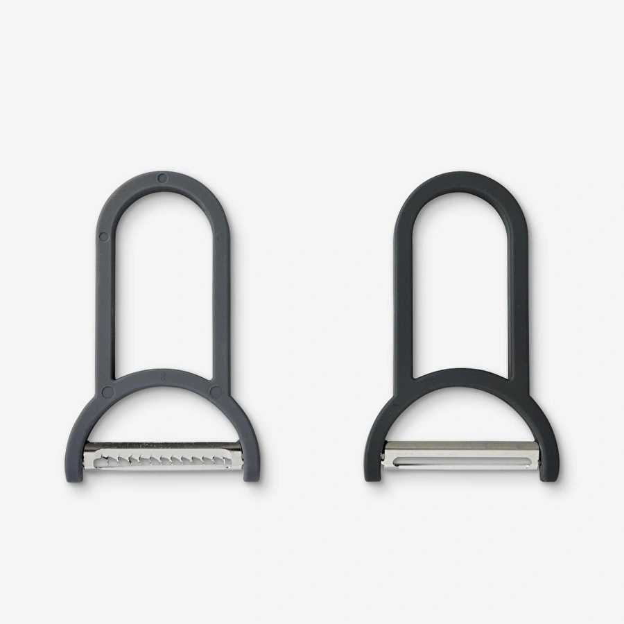 Flying Tiger Copenhagen Paslanmaz Çelik 2'li Gri Sebze Jülyen Soyacağı